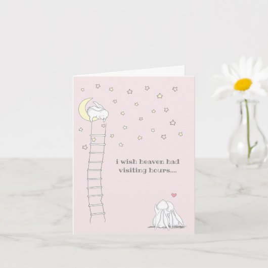 ウィッシュ天国の訪問時間子供の損失悔やみや弔慰 カード (小さな植物)