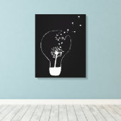 ウィッシュ抽象芸術タンポポ花のキャンバス キャンバスプリント (インサイチュ (ウッドフロア))