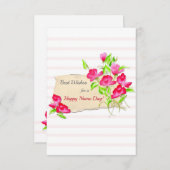 ウィッシュ最高の名の日のカード サンキューカード (正面/裏面)