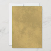 ウィッシュ葉スエレガントシックブラック&金ゴールド結婚ズ 招待状 (裏面)