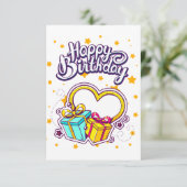 ウィッシュ誕生日 サンキューカード (スタンド正面)