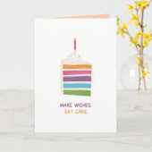 ウィッシュ食べケーキカード カード (黄色い花)
