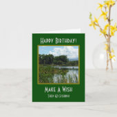 ウィッシュ魚釣り誕生日カード カード (黄色い花)