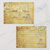 ウィッシュ&アドバイスヴィンテージエッフェルタワー/クリーム渦巻き アドバイスカード (正面/裏面)