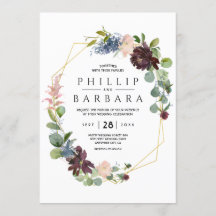 ウィッシュ ボルドー ブルー ウォーターカラー フラワーズ