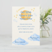 ウィッシュ・ユポン・ア・スター テーマの養子縁組お祝い会 招待状 (スタンド正面)