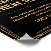 ウィッシュ・ユー・ウェア・ヒア デコ 1920年代 ブラックゴールド ウェディング ポスター (角)