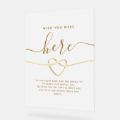 ウィッシュ・ユー・ウェア・ヒア 結婚記念碑 アクリルサイン (傾斜)