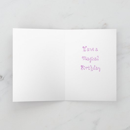 ウィッシュ「特別な孫娘」誕生日カードを作る カード (内部)