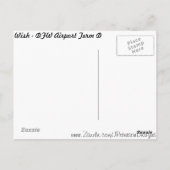 ウィッシュ – DFW空港番号2 ポストカード (裏面)