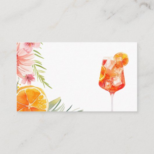 ウィッシングウェルアペロルスピリッツブライダルシャワー エンクロージャーカード (裏面)