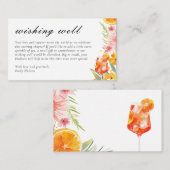 ウィッシングウェルアペロルスピリッツブライダルシャワー エンクロージャーカード (正面/裏面)
