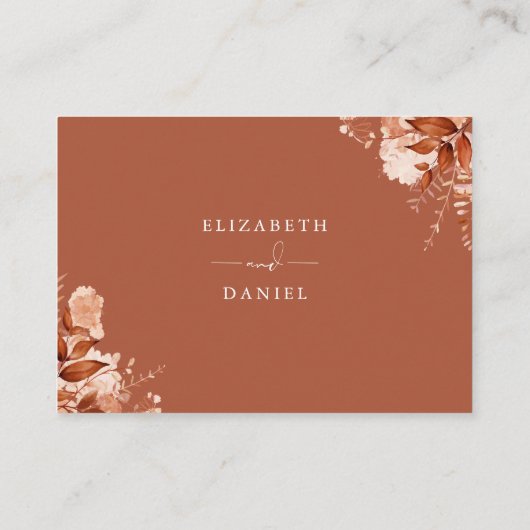 ウィッシングウェルオータム素朴秋結婚フローラ エンクロージャーカード (裏面)