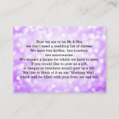 ウィッシングウェルパープルグリッターライト エンクロージャーカード (裏面)