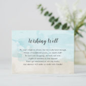 ウィッシングウェルブライダルシャワービーチ水色 招待状 (スタンド正面)
