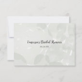 ウィッシングウェルブライダルシャワー セージウォーターの色 招待状 (裏面)