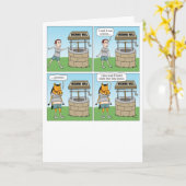 ウィッシングウェルホースおもしろい誕生日 カード (黄色い花)