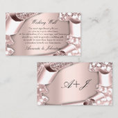 ウィッシングウェル結婚式招待状バラ額縁 名刺 (正面/裏面)