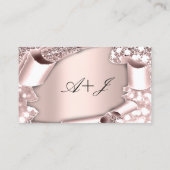 ウィッシングウェル結婚式招待状バラ額縁 名刺 (裏面)