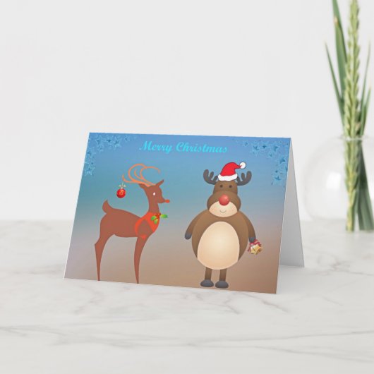 ウィッシングハッピーホリデークリスマスツリーの装飾 シーズンカード (正面)