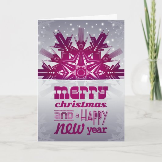 ウィッシングハッピーホリデー装飾クリスマスツリー シーズンカード (正面)