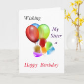 ウィッシングマイシスターハッピーバースデー カード (黄色い花)