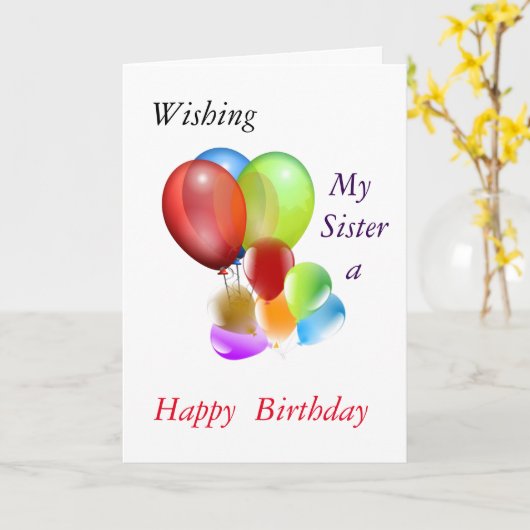 ウィッシングマイシスターハッピーバースデー カード (黄色い花)