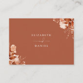 ウィッシング ウェル オータム フォール ルースチック フラワーズ ウェディング エンクロージャーカード (裏面)