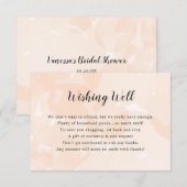 ウィッシング ウェル ブライダル シャワー | ピンクの水彩画 招待状 (正面/裏面)
