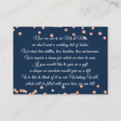 ウィッシング ウェル ローズゴールド グリッター コンフェッティ ネイビーブルー エンクロージャーカード (裏面)