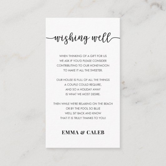 ウィッシング ウェル 封筒カード エンクロージャーカード (正面)