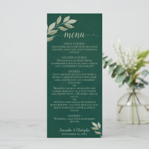 ウィッシ葉ングエメラルド&セージ結婚グリーン メニュー