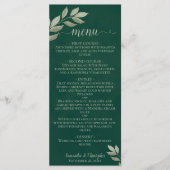 ウィッシ葉ングエメラルド&セージ結婚グリーン メニュー (正面)