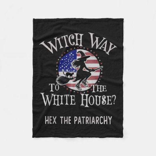ウィッチおもしろいウェイトゥホワイトハウスカマラハリスヘックスP フリースブランケット (正面)