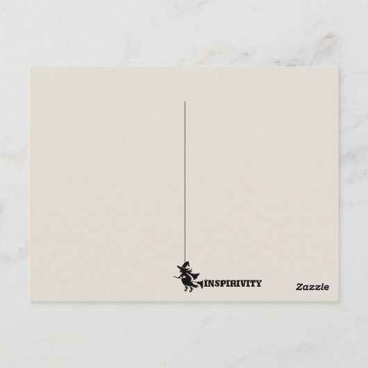 ウィッチおもしろいシューフィット引用文ハロウィン ポストカード (裏面)