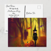 ウィッチとゾンビインザウッズハローウィンパーティ ポストカード (正面/裏面)