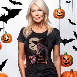 ウィッチとワーロックのハロウィン ウィッチングをお楽しみください Tシャツ