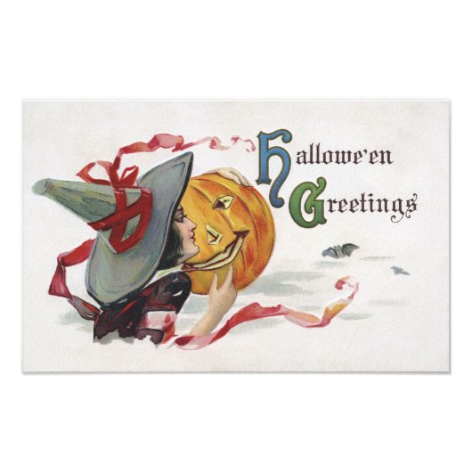 ウィッチのキス : ハロウィンのジャック・オ・ランタン フォトプリント            (正面)