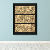 ウィッチのHexaptych後Guazzo 18x24 キャンバスプリント (インサイチュ (ウッドフロア))