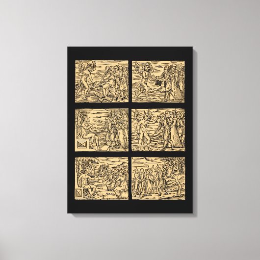 ウィッチのHexaptych後Guazzo 18x24 キャンバスプリント (正面)