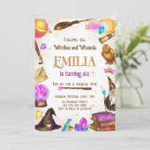 ウィッチアンドウィザーズ女子誕生日マジカルパーティー 招待状 (スタンド正面)