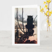 ウィッチインキャット型枠 カード (黄色い花)