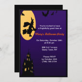 ウィッチインフライトハローウィンパーティ招待状 招待状 (正面/裏面)