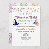 ウィッチウィザード魔法ハロウィンジェンダーの表示パーティー 招待状 (正面/裏面)