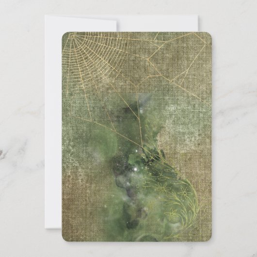 ウィッチウィッカスペルとくもの巣結婚式招待状 招待状 (裏面)