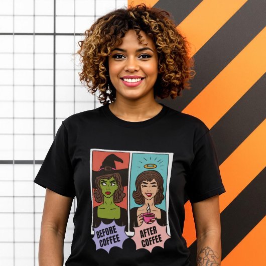 ウィッチウィーコーヒーサンアフター漫画アーポップ・アートのト Tシャツ