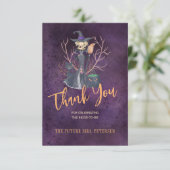 ウィッチウォーターカラーハロウィン感謝していブライダルシャワーユー サンキューカード (スタンド正面)