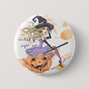 ウィッチウォーターカラーハロウィーンバチェロレッテ 缶バッジ