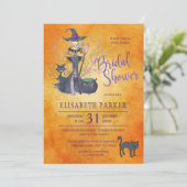 ウィッチウォーターカラーハロウィーンブライダルシャワーパーティー 招待状 (スタンド正面)