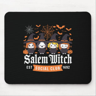 ウィッチエスト1692ソーシャルクラブハロウィーンウーメンズガールズ マウスパッド